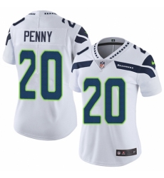 Women's Nike Seattle Seahawks #20 Rashaad Penny White Vapor Untouchable Elite Player NFL Jersey