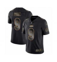 Men's New York Giants #9 Riley Dixon Black Gold Vapor Untouchable Limited Football Jersey