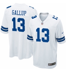 Men's Nike Dallas Cowboys #13 Michael Gallup Game White NFL Jersey
