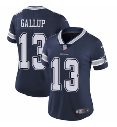 Women's Nike Dallas Cowboys #13 Michael Gallup Navy Blue Team Color Vapor Untouchable Elite Player NFL Jersey
