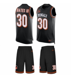 Men's Nike Cincinnati Bengals #30 Jessie Bates III Limited Black Tank Top Suit NFL Jersey