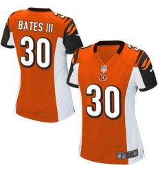 Women's Nike Cincinnati Bengals #30 Jessie Bates III Game Orange Alternate NFL Jersey