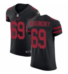 Men's Nike San Francisco 49ers #69 Mike McGlinchey Black Alternate Vapor Untouchable Elite Player NFL Jersey