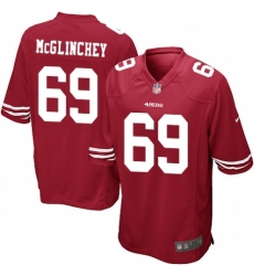 Men's Nike San Francisco 49ers #69 Mike McGlinchey Game Red Team Color NFL Jersey