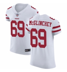 Men's Nike San Francisco 49ers #69 Mike McGlinchey White Vapor Untouchable Elite Player NFL Jersey