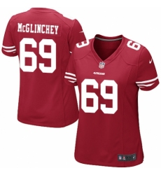 Women's Nike San Francisco 49ers #69 Mike McGlinchey Game Red Team Color NFL Jersey