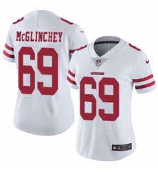 Women's Nike San Francisco 49ers #69 Mike McGlinchey White Vapor Untouchable Elite Player NFL Jersey