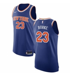 Youth Nike New York Knicks #23 Trey Burke Authentic Royal Blue NBA Jersey - Icon Edition