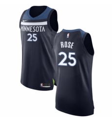 Youth Nike Minnesota Timberwolves #25 Derrick Rose Authentic Navy Blue NBA Jersey - Icon Edition