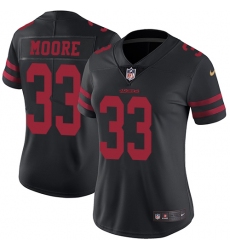 Women Nike San Francisco 49ers #33 Tarvarius Moore Black Vapor Untouchable Elite Player NFL Jersey