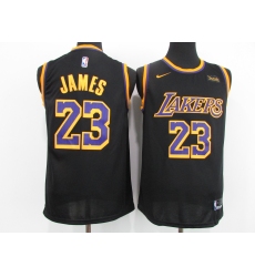 Men's Los Angeles Lakers #23 LeBron James Nike Black Jersey