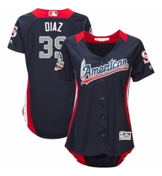 Women's Majestic Seattle Mariners #39 Edwin Diaz Game Navy Blue American League 2018 MLB All-Star MLB Jersey