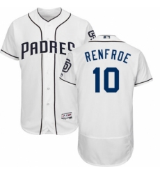 Men's Majestic San Diego Padres #10 Hunter Renfroe White Home Flex Base Authentic Collection MLB Jersey