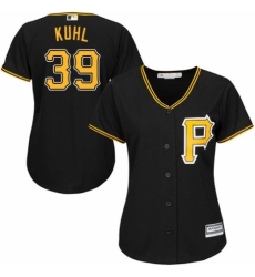 Women's Majestic Pittsburgh Pirates #39 Chad Kuhl Replica Black Alternate Cool Base MLB Jersey