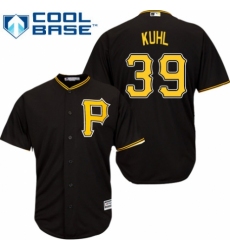 Youth Majestic Pittsburgh Pirates #39 Chad Kuhl Authentic Black Alternate Cool Base MLB Jersey