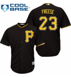 Youth Majestic Pittsburgh Pirates #23 David Freese Replica Black Alternate Cool Base MLB Jersey
