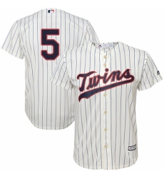 Youth Majestic Minnesota Twins #5 Eduardo Escobar Authentic Cream Alternate Cool Base MLB Jersey