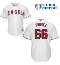 Men's Majestic Los Angeles Angels of Anaheim #66 J. C. Ramirez Replica White Home Cool Base MLB Jersey