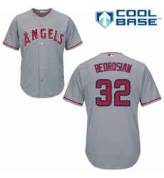 Youth Majestic Los Angeles Angels of Anaheim #32 Cam Bedrosian Authentic Grey Road Cool Base MLB Jersey