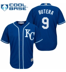 Youth Majestic Kansas City Royals #9 Drew Butera Replica Blue Alternate 2 Cool Base MLB Jersey
