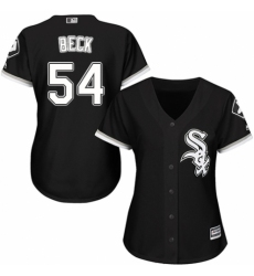 Women's Majestic Chicago White Sox #54 Chris Beck Replica Black Alternate Home Cool Base MLB Jersey