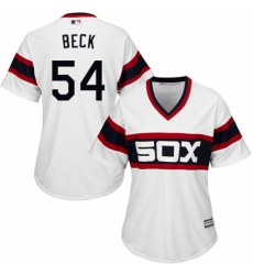 Women's Majestic Chicago White Sox #54 Chris Beck Replica White 2013 Alternate Home Cool Base MLB Jersey