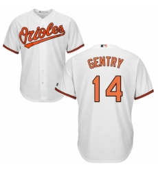 Youth Majestic Baltimore Orioles #14 Craig Gentry Replica White Home Cool Base MLB Jersey
