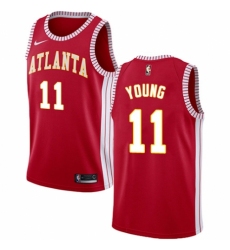 Women's Nike Atlanta Hawks #11 Trae Young Authentic Red NBA Jersey Statement Edition