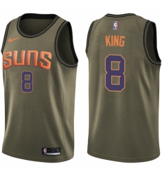 Men's Nike Phoenix Suns #8 George King Swingman Green Salute to Service NBA Jersey