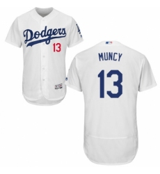 Men's Majestic Los Angeles Dodgers #13 Max Muncy White Home Flex Base Authentic Collection MLB Jersey