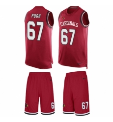 Men's Nike Arizona Cardinals #67 Justin Pugh Limited Red Tank Top Suit NFL Jersey