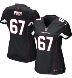 Women's Nike Arizona Cardinals #67 Justin Pugh Game Black Alternate NFL Jersey