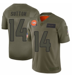 Youth Denver Broncos #14 Courtland Sutton Limited Camo 2019 Salute to Service Football Jersey