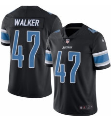 Men's Nike Detroit Lions #47 Tracy Walker Limited Black Rush Vapor Untouchable NFL Jersey