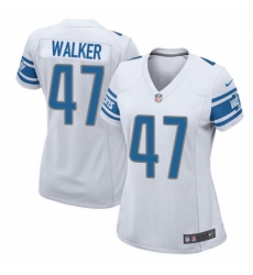 Women's Nike Detroit Lions #47 Tracy Walker Game White NFL Jersey