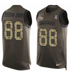 Men's Nike Jacksonville Jaguars #88 Austin Seferian-Jenkins Limited Green Salute to Service Tank Top NFL Jersey