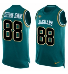 Men's Nike Jacksonville Jaguars #88 Austin Seferian-Jenkins Limited Teal Green Player Name & Number Tank Top NFL Jersey