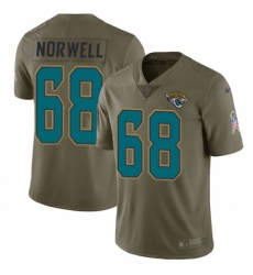 Youth Nike Jacksonville Jaguars #68 Andrew Norwell Limited Olive 2017 Salute to Service NFL Jersey