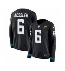Women's Nike Jacksonville Jaguars #6 Cody Kessler Limited Black Therma Long Sleeve NFL Jersey