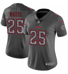 Women's Nike Kansas City Chiefs #25 Armani Watts Gray Static Vapor Untouchable Limited NFL Jersey