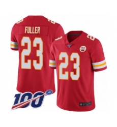 Men's Kansas City Chiefs #23 Kendall Fuller Red Team Color Vapor Untouchable Limited Player 100th Season Football Jersey