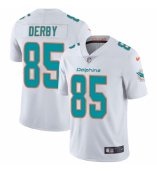 Youth Nike Miami Dolphins #85 A.J. Derby White Vapor Untouchable Elite Player NFL Jersey