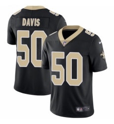 Youth Nike New Orleans Saints #50 DeMario Davis Black Team Color Vapor Untouchable Limited Player NFL Jersey