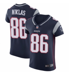 Men's Nike New England Patriots #86 Troy Niklas Navy Blue Team Color Vapor Untouchable Elite Player NFL Jersey
