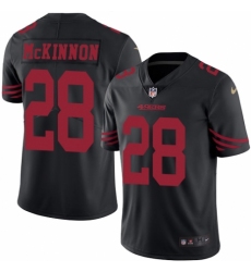 Men's Nike San Francisco 49ers #28 Jerick McKinnon Elite Black Rush Vapor Untouchable NFL Jersey
