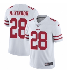 Men's Nike San Francisco 49ers #28 Jerick McKinnon White Vapor Untouchable Limited Player NFL Jersey
