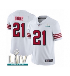 Youth San Francisco 49ers #21 Frank Gore Limited White Rush Vapor Untouchable Super Bowl LIV Bound Football Jersey