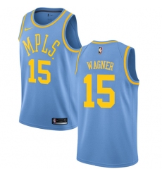 Women's Nike Los Angeles Lakers #15 Moritz Wagner Swingman Blue Hardwood Classics NBA Jersey