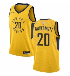 Women's Nike Indiana Pacers #20 Doug McDermott Swingman Gold NBA Jersey Statement Edition