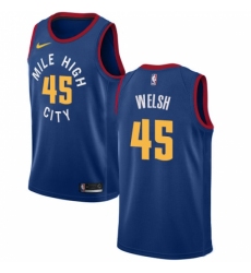 Women's Nike Denver Nuggets #45 Thomas Welsh Authentic Light Blue NBA Jersey Statement Edition
